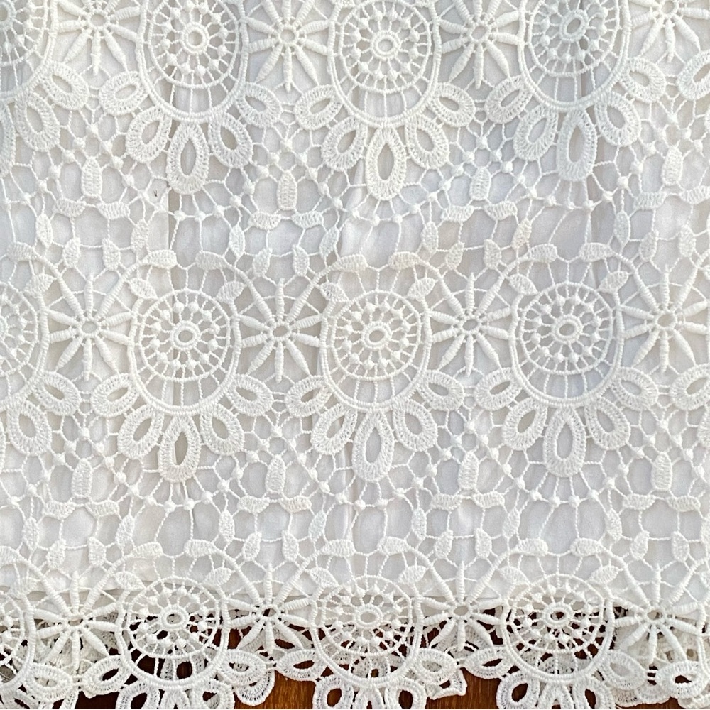 Hollister Co. High Neck Cut Out Back Crochet Lace White Dress Women's Size XS - Picture 8 of 14